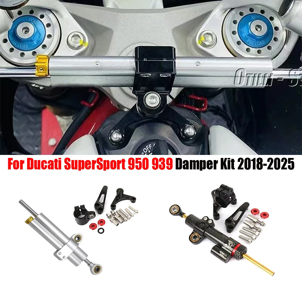 

For Ducati Supersport 939 SuperSport 950 2018-2025 2024 2023 Motorcycle Accessories Damper Stabilizer Bracket Steering Mount Kit