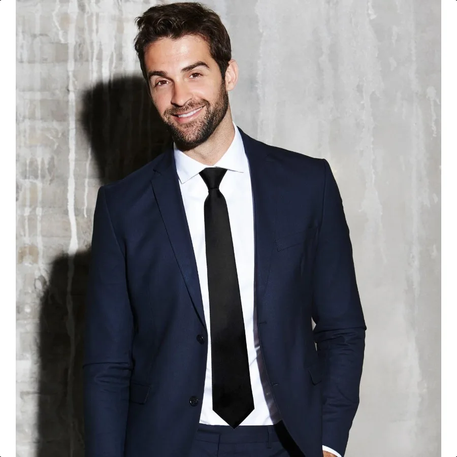 MDSTYLE PreTied Necktie for Men Solid Color Neck Tie with Adjustable Zipper Wedding Business Formal Clip on Ties