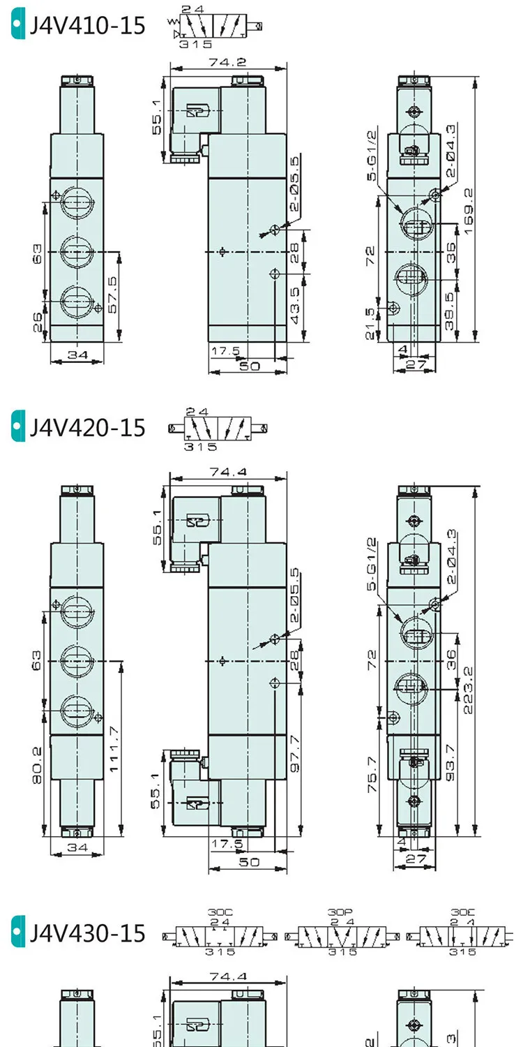 Detalhe 4 de Válvula solenoide Solenoid valve Pneumática