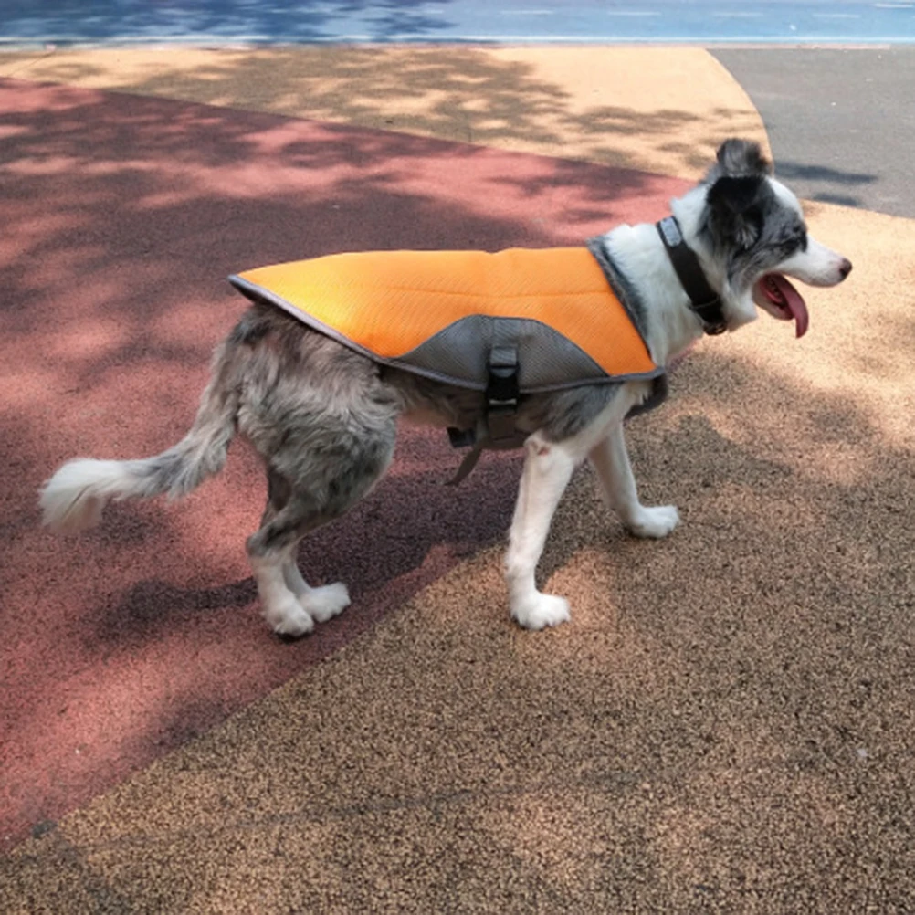 

Cooling Vest For Dogs Summer Breathable Mesh Pet Vest Comfortable Lightweight Harness Outdoor Adventure Size L Orange