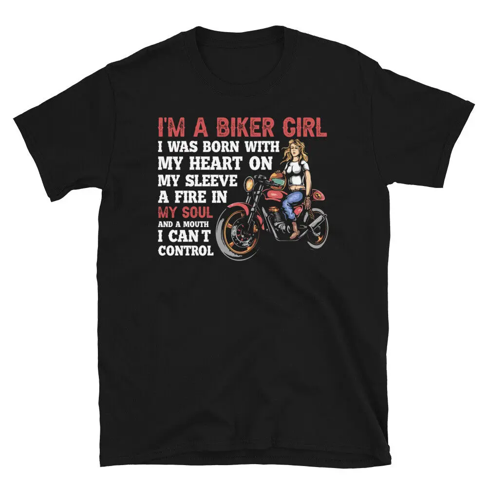 Chopper Cruiser Motorbike I'm A Biker T-Shirt Girl Biker T-Shirt