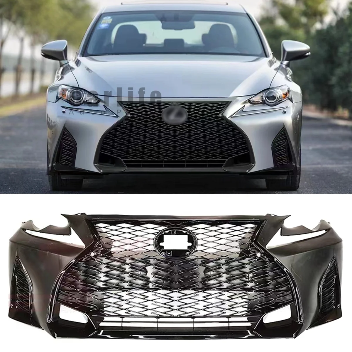 Car bumpers parts Lexus IS IS250 IS300 ISF 2013 2014 2015 2016 facelift to 2022 model with bumpers grilles