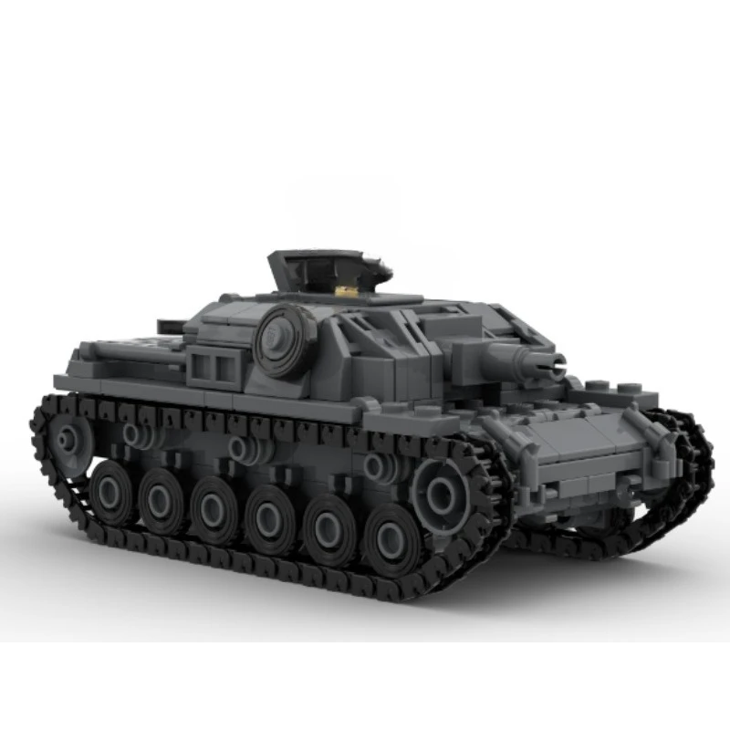 MOC Carro Armato Militare Modello B Piccole Particelle Assemblato Building Block Giocattolo Educativo dei Mattoni per Addestramento del Cervello dei Bambini