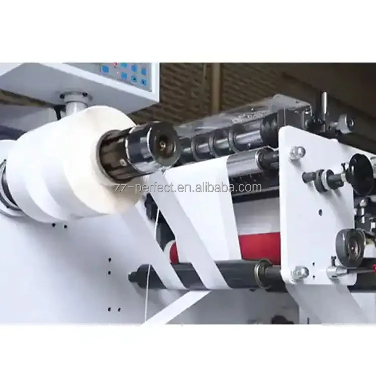 High Speed Paper Roll Adhesive Sticker Label Automatic Slitting Machine