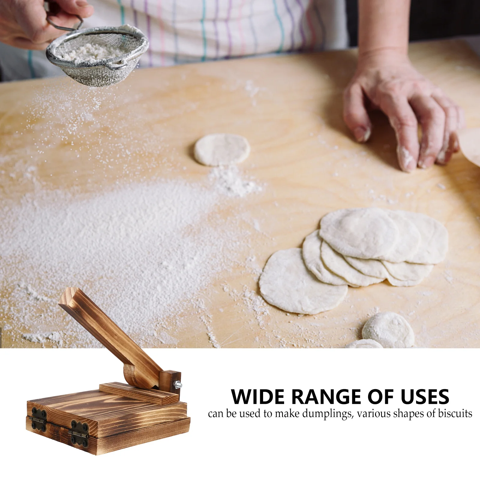 

Dumpling Wrapper Mold Making Tool Corn Kitchen Maker Press Manual Molds Wooden Dough Presser Woman