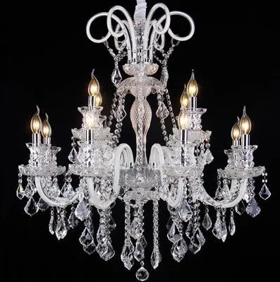 Modern Crystal Chandelier Ceiling Pendant Lights for Living Room with Warm White LED