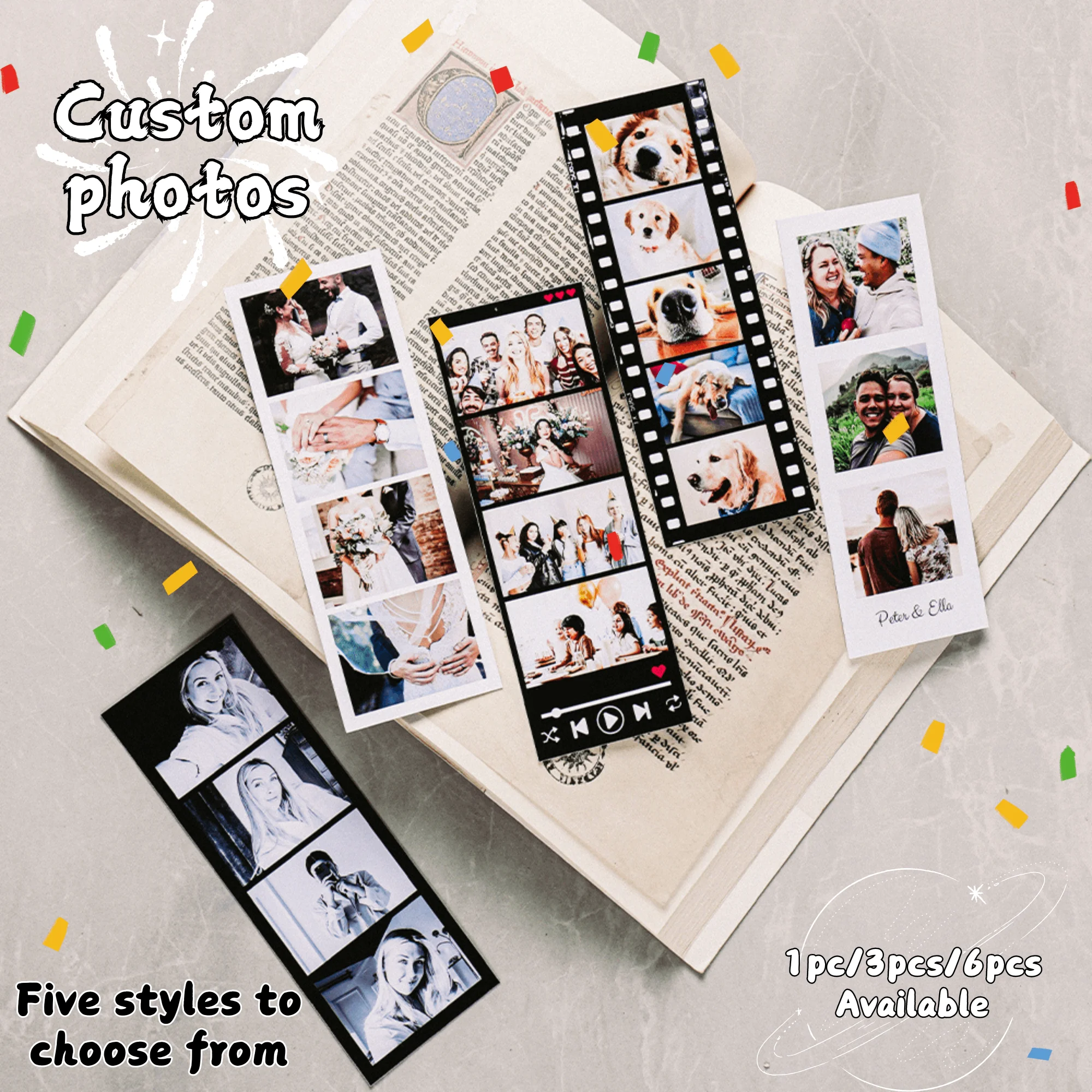 1/3/6 piezas disponibles, impresiones de cabinas de fotos personalizadas, regalos fotográficos de pareja personalizados, regalos personalizados, impresiones de cabinas de fotos personalizadas