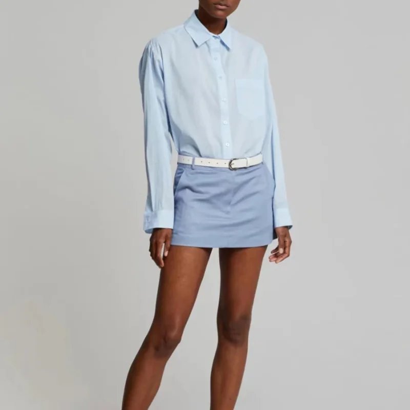 

Ladies Elegant Short Jupes with Pockets Skirts Women's A-line Package Hip Mini Skirt