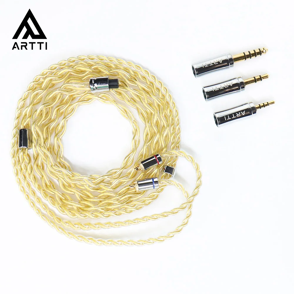 

ARTTI PURE Earphone 3in1 Upgrade Cable 4 Cores 288 Strands Silver-plated 7N OCC Copper 2.5+3.5+4.4mm Plug 2pin/MMCX Cable