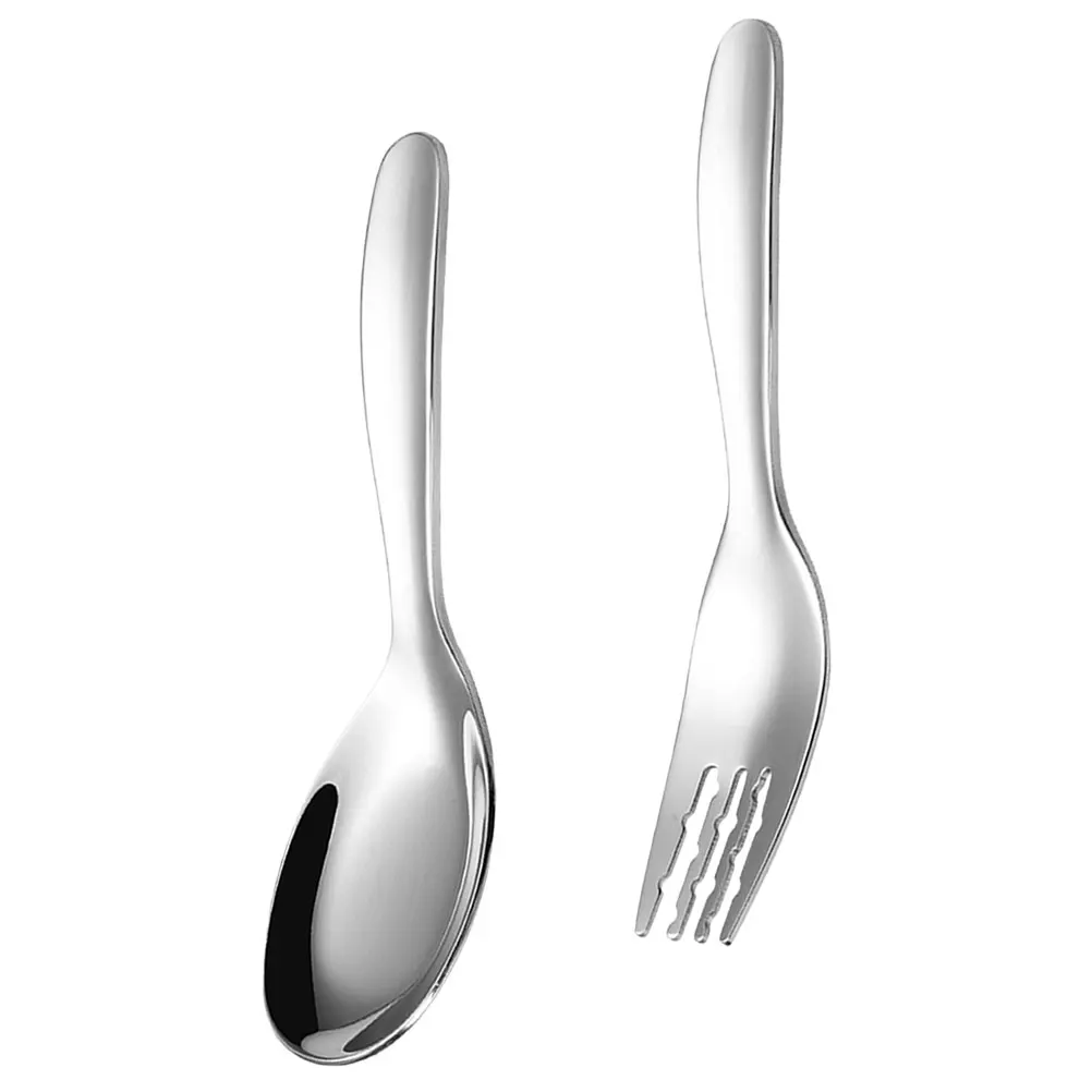 

Children Cutlery Set Kids Stainless Steel Fork Spoon Utensils Toddler Baby Self Feeding Learning Lightweight Compact Easy Clean