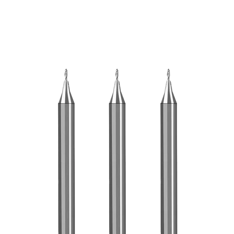 HRC55 hard metal Mini Small Diameter Micro Ball End Milling Cutter R0.1mm-R0.45mm CNC Tool