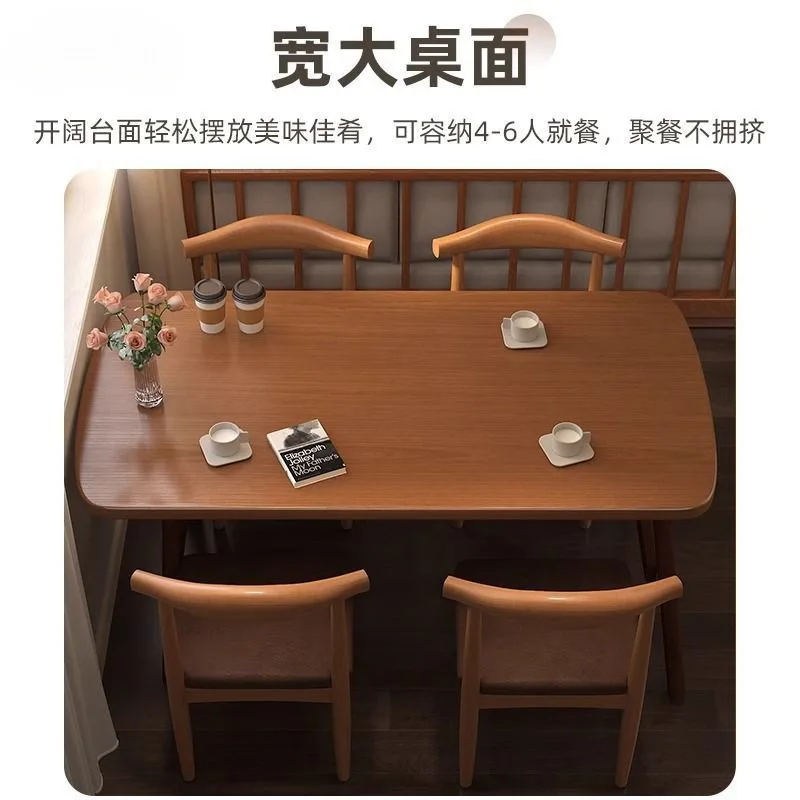 Nordic dining table small apartment modern simple rectangular kitchen table home rental house catering simple dining table