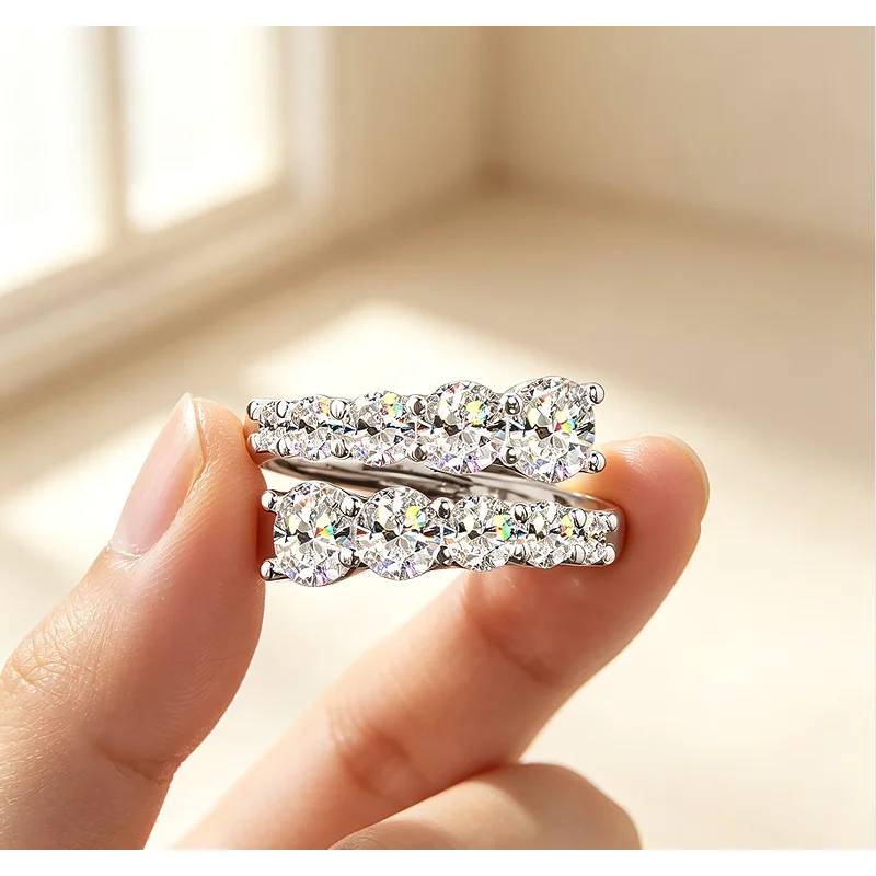 Bague ouverte en argent sterling 925 pour femme, sertie de zircons cubiques étincelants, bijou de luxe de haute qualité pour fêtes et mariages, vente chaude