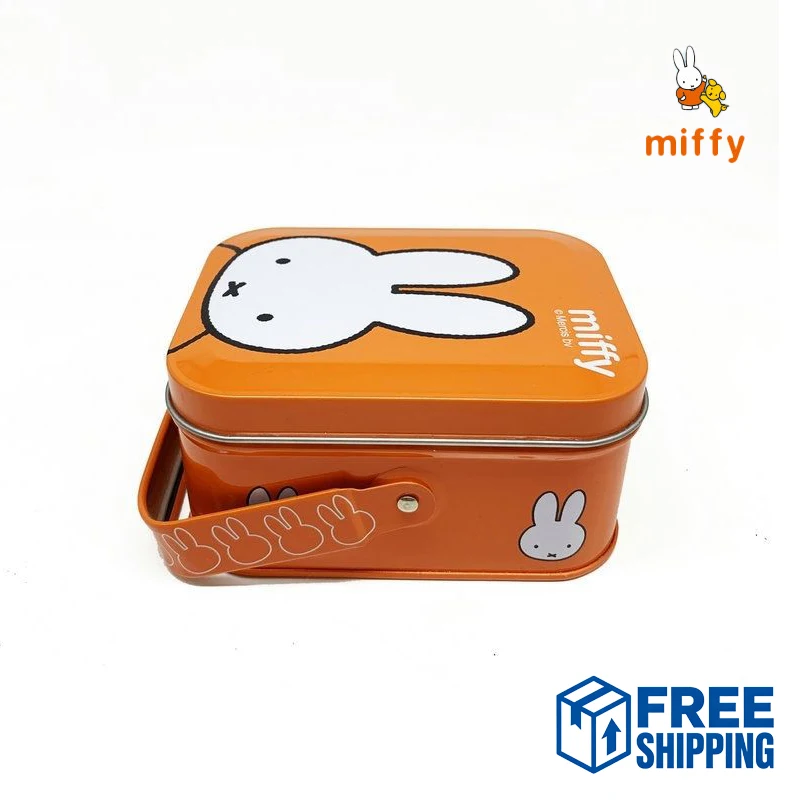 

Металлическая коробка-кролик Миффи Kawaii с ручкой, портативный контейнер для хранения, мультяшный подарочный футляр для конфет на свадьбу, милое украшение для рабочего стола