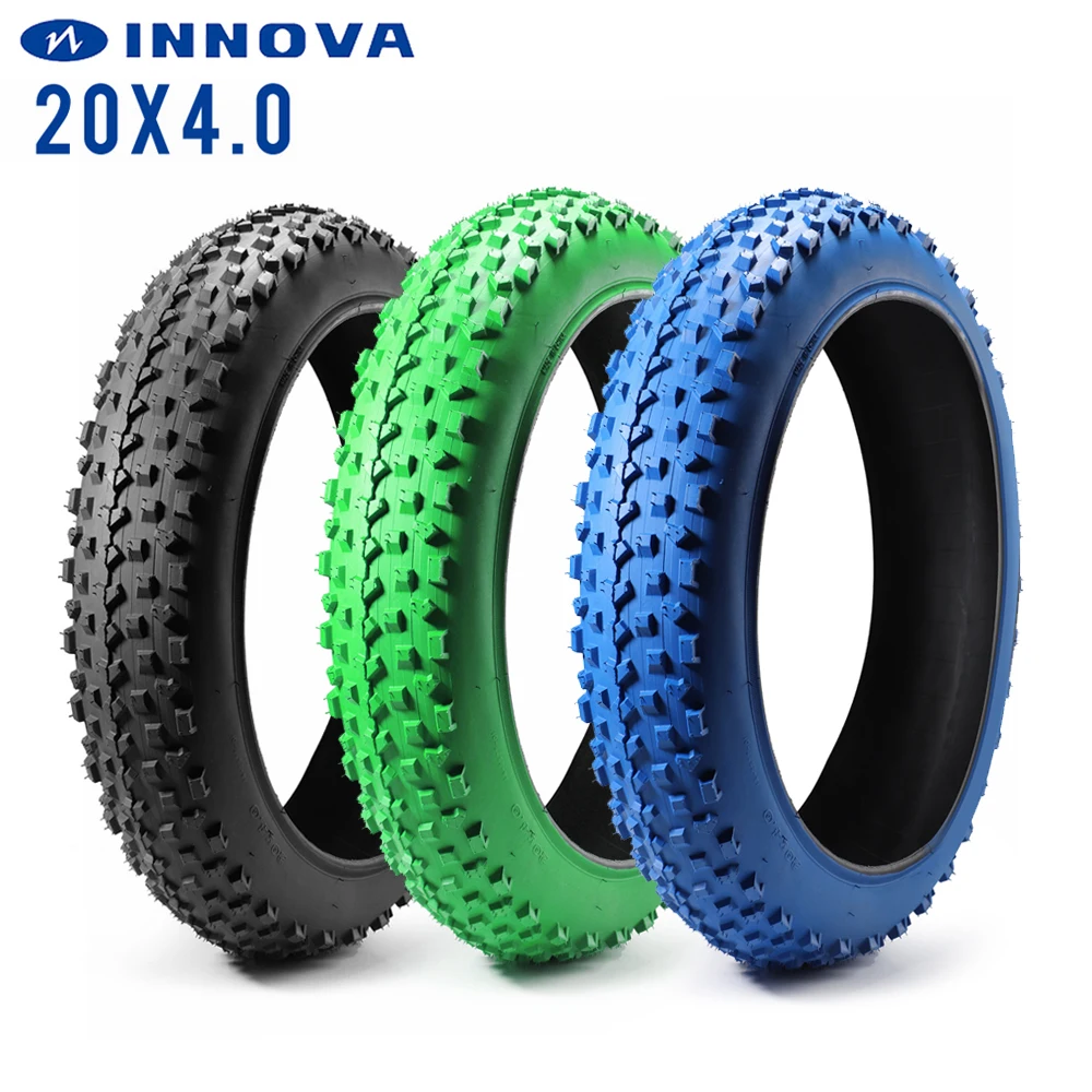 INNOVA 20x4.0 Fat tire Blue/green/black color 20inch E-bike tire Snow tyre Puncture Proof MTB bicycle tire