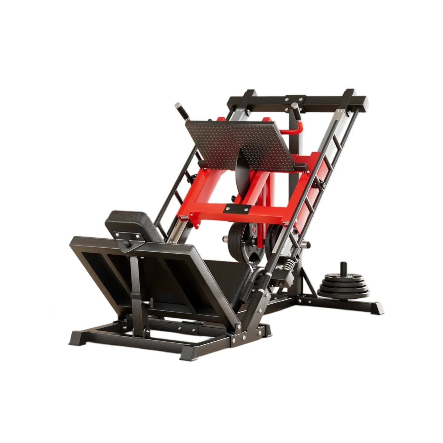 Home Gym 2-in-1 Leg Press Hack Squat Machine, Heavy Duty Lower Body Strength Trainer, 400KG Capacity Fitness Equipment