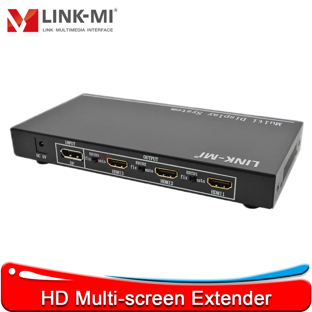 

Адаптер для нескольких мониторов с портом дисплея от 1 до 3 портов HDMI, тройной удлинитель дисплея, 1920x1200 при 60 Гц на экран для программы