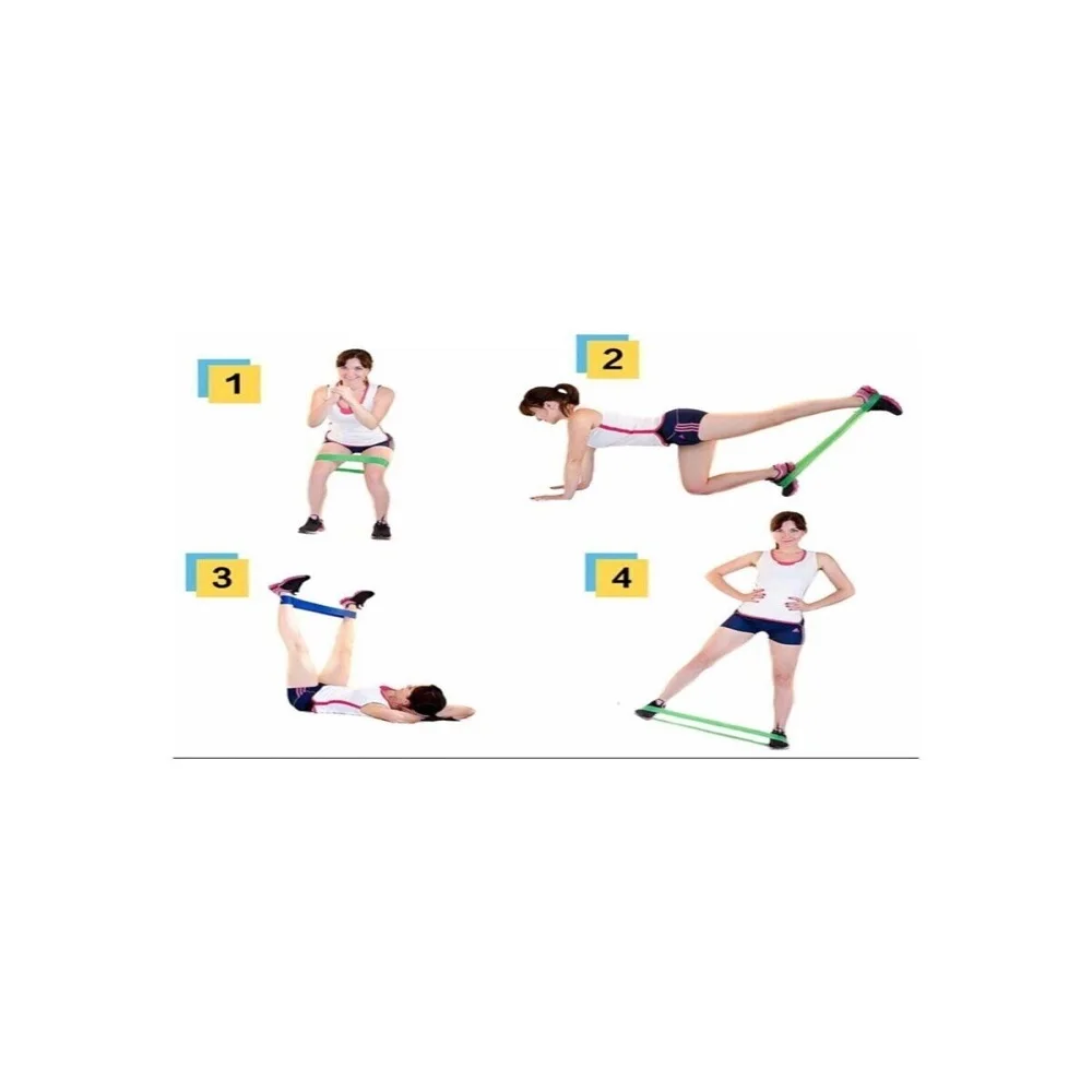 2 Li Verschillende Weerstand Aërobe Band Pilates Squat Training Band Fetness Body Building Apparatuur Expander Gym Apparatuur