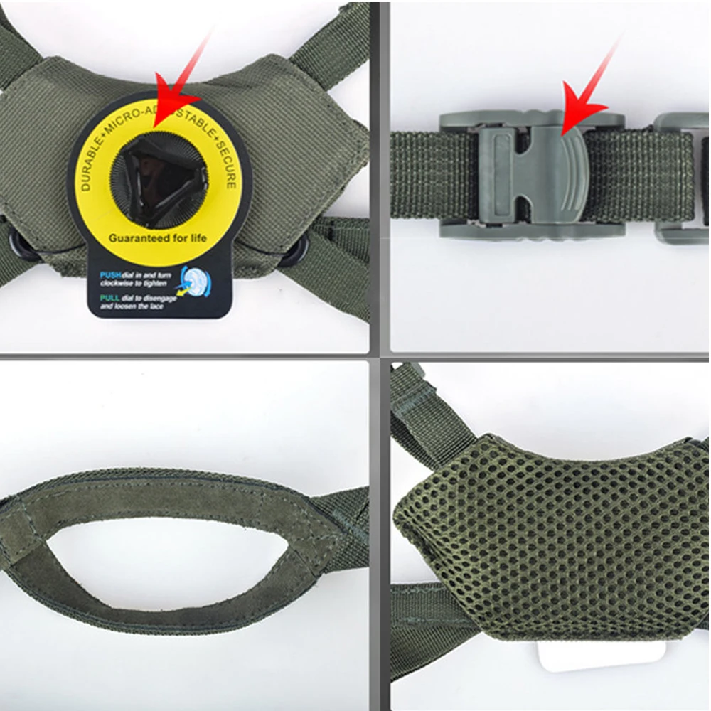 Tactical Helmet Liner Suspension, Helmet Dial Suspension System Chin Strap for Wendy MICH Fast