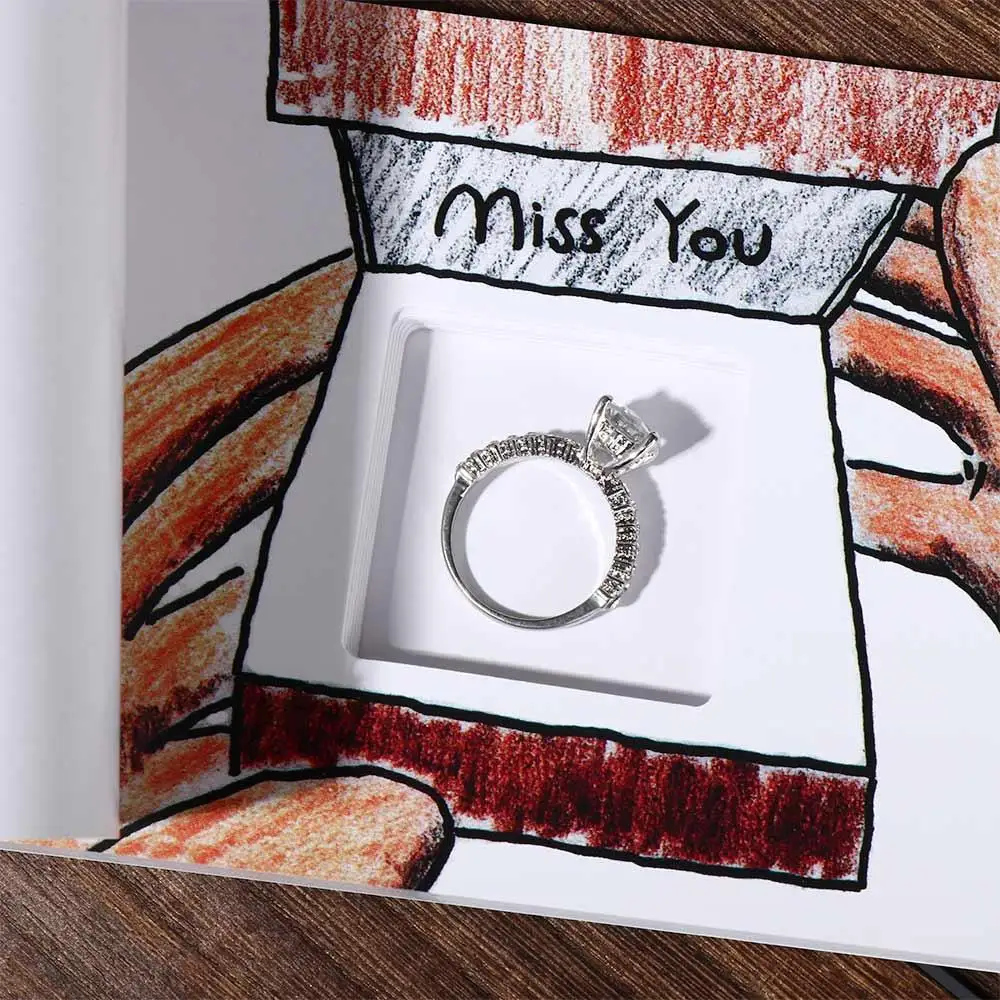 

Hidden Ring Necklace Confession Comic FlipBook Romantic Creative Trends Hand Flipped Book Cartoon Flippist FlipBook