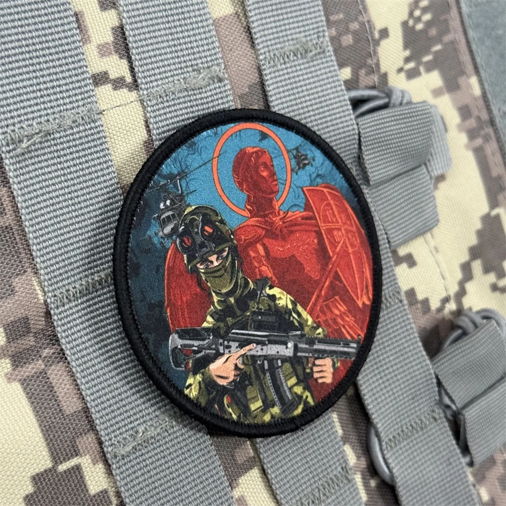 Parche de velcro cruz y ángel ortodoxo para mochila táctica - imagen 5