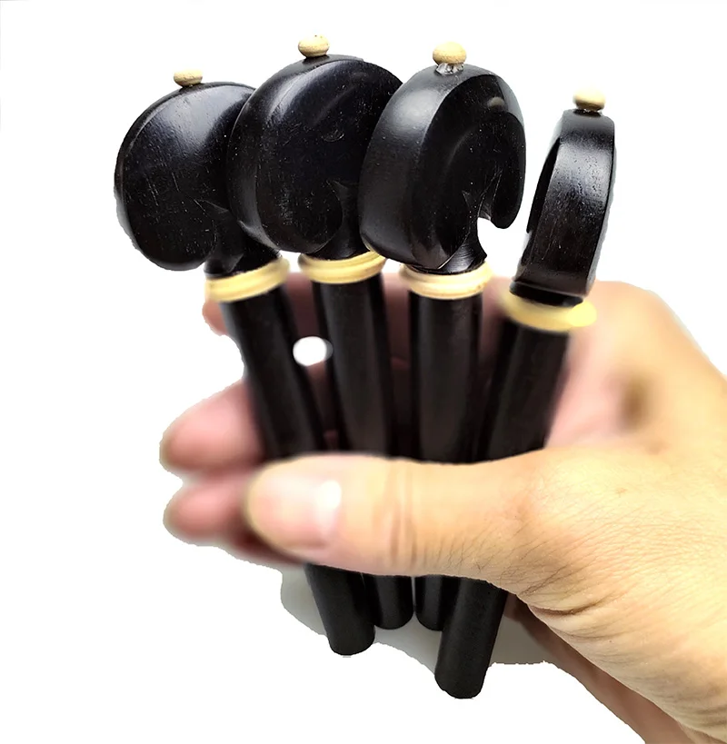 One set of Ebony Wood Cello Tuning Pegs 4/4 3/4 Size,Cello Shaft String Winder