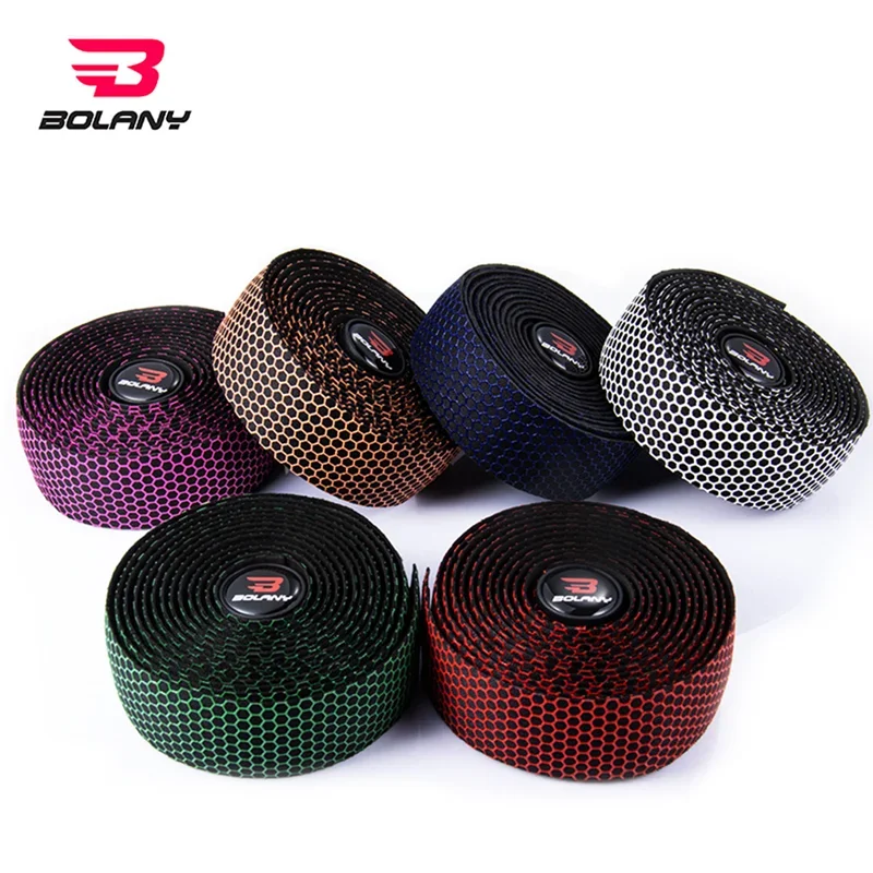 Bike Handlebar Tape Road Bicycle Anti-slip Silica Gel EVA Shock Absorption Handle Bar Tape Waterproof Cycling Wrap End Plug