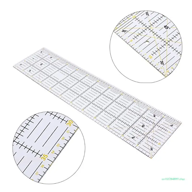 30/45/60cm Quilting Sewing Patchwork Ruler Cutting Tool Thick Transparent DIY