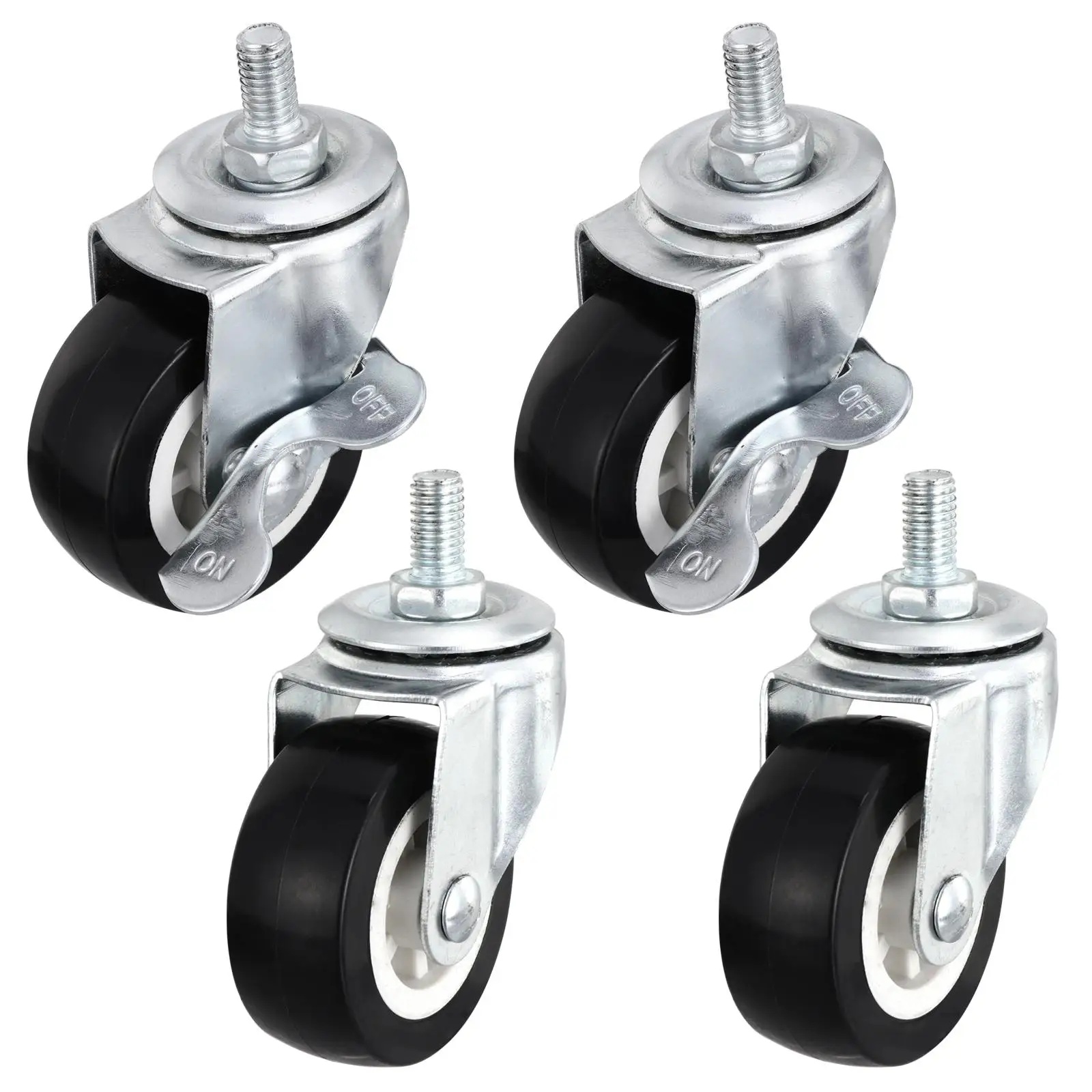 4pcs 2inch Universal Office Chair Caster Wheels Heavy Duty Swivel Castor 360 Degree Rotatable Safe Rollers Furniture Hardware