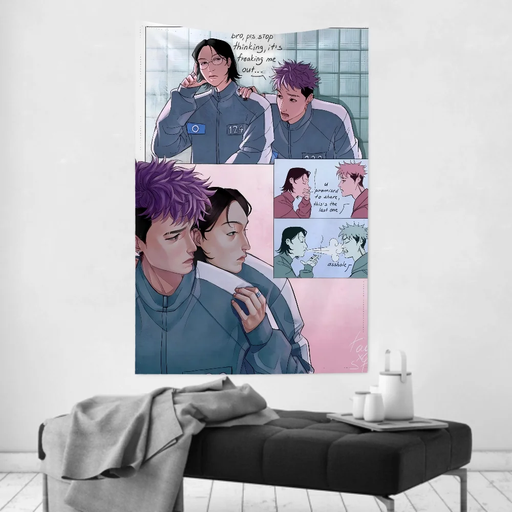 T-Thanos X Nams G-Gyu Thanosxnamgyus نسيج ديكور غرفة قماش صوفي حفلة معلقة خلفية غرفة ديكور غرفة الطفل #5