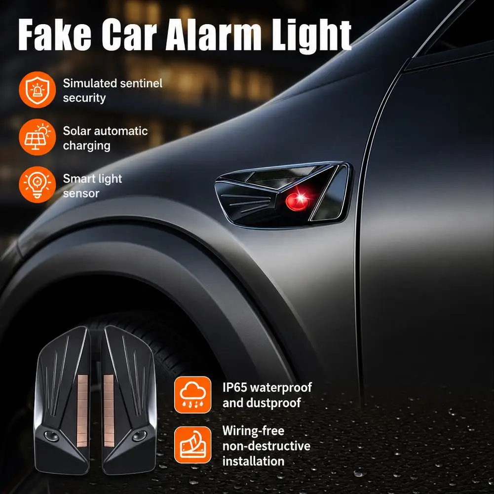 Car LED Solar Sentinel Mode Light With Car LED Solar Sentinel Mode Light Vehicle Camera Flashing Warning Light