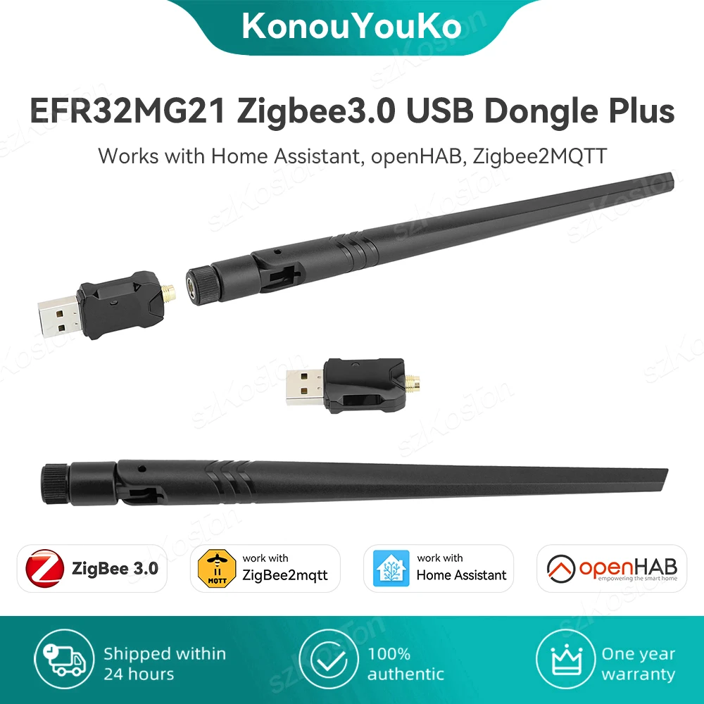 ZigBee 3.0 USB Dongle Plus-E Uniwersalna bramka bezprzewodowa Zigbee Open Source Hub Współpracuje z asystentem domowym OpenHAB Zigbee2MQTT ZHA