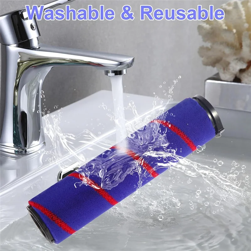 

ABBK-Вакуумная электрическая насадка для щетки для пола для Dyson V7 V8 V10 V11 G5 Насадка для мягкой роликовой щетки со светодиодной подсветкой для пыли
