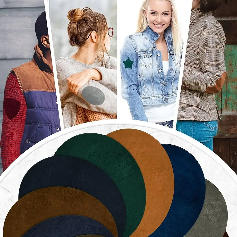 DIY Wildleder Wildleder Stoff Patch Oval Eisen-auf Ellenbogen Patches Reparatur Abzeichen T Shirt