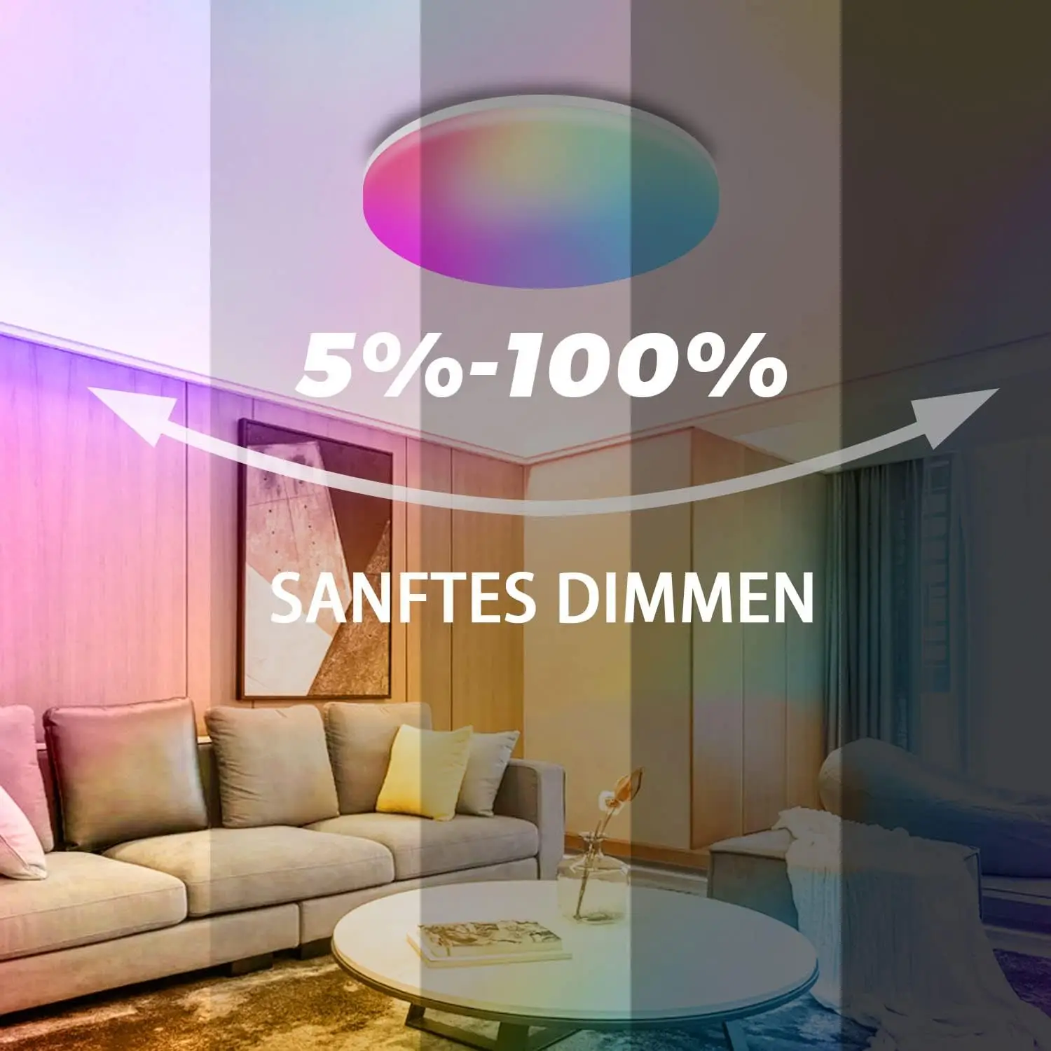 MANVIV RGB Colorful LED Lights for Room 24W Smart Ceiling Lamp Remote Control Modern Home Decoration Party 220V Light Fixture