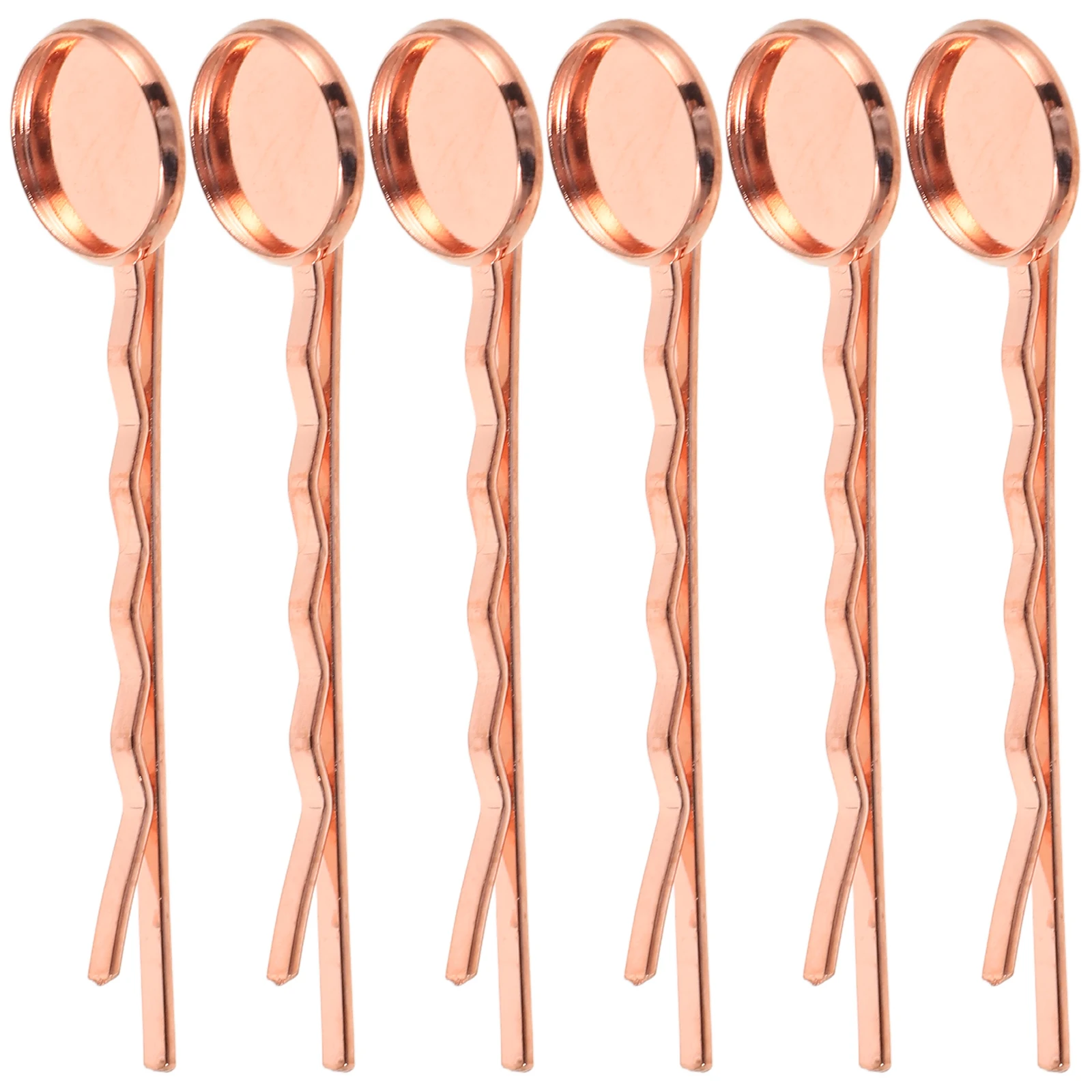 

20pcs Blank Tray Clip Small Round Settings Trays Hair Clip Setting Bezels Diy Hair Clamp Supply Fine Copper Construction Durable