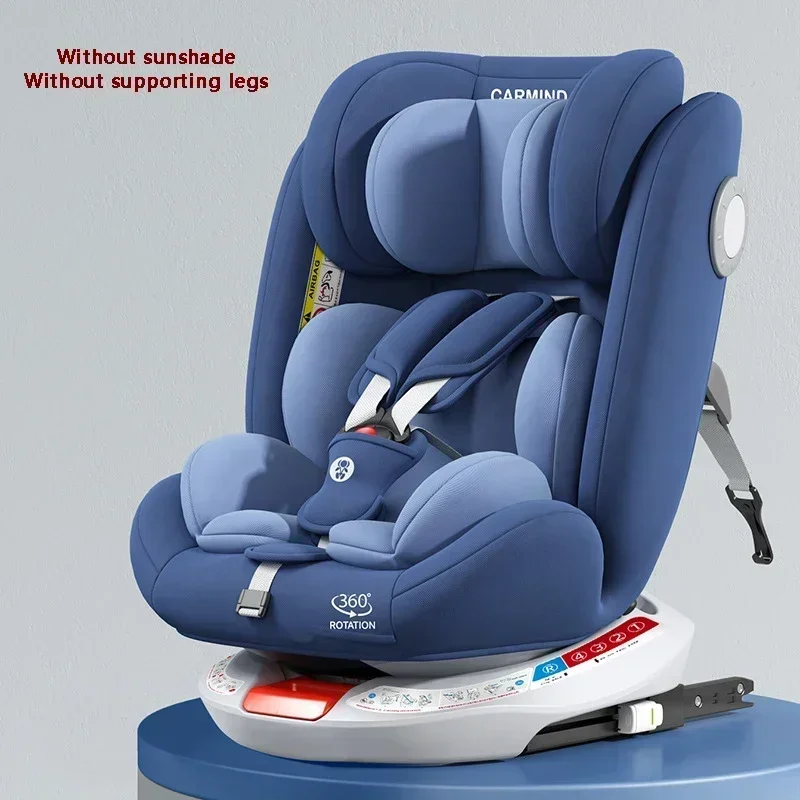 NONE Kindersicherheits-Autositz mit Halterung 360° °   Drehbarer Sicherheitssitz ISOFIX Stahlschnittstelle, geeignet für Kinder im Alter von 0–12 Jahren 5