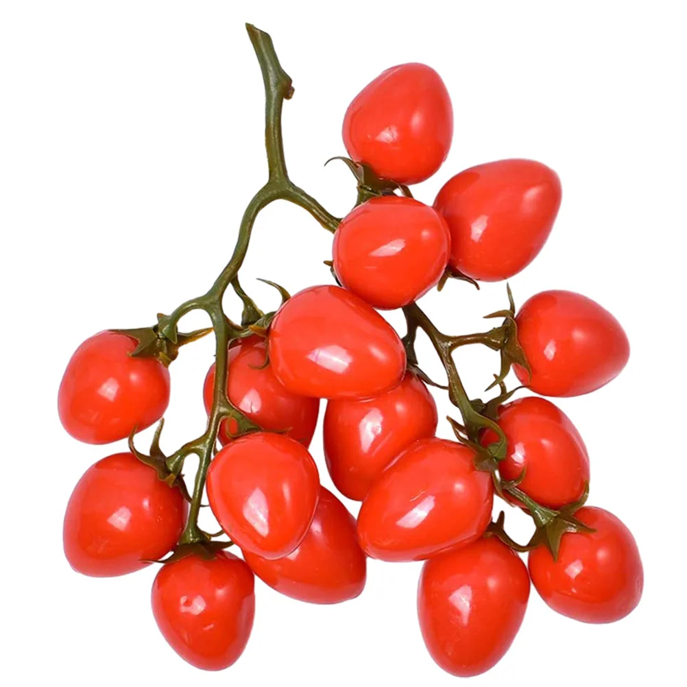 Simulation Cherry Tomatoes Bunches Elegant Stylish Decor Home Office Restaurant Display Lightweight Compact Fake Cherry Tomatoes