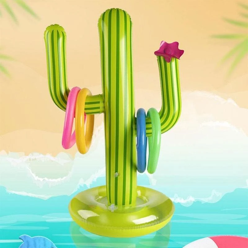 Inflatable Cactus Outdoor Swimming Pool Toss Bar Party Beach Travel Pool Toys Set Water Game Floating Water Sport Fun Toy