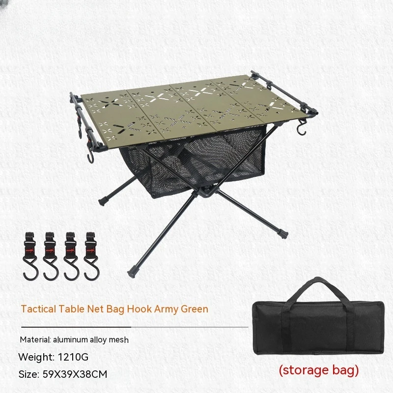 

IGT Tactical Table Portable Aluminum Alloy Folding Table Camping Table Outdoor Folding Table Ultra Light Hiking and Riding New