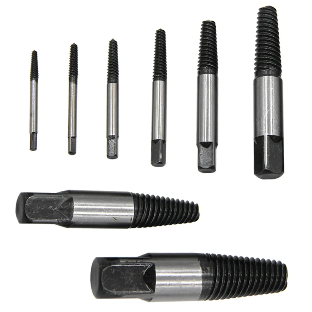 8Pcs Screw Extractor Drill Bit Slip Tooth Remover Broken Bolt Damaged Screw Tube Fitting Extractor Hand Power Repair Set