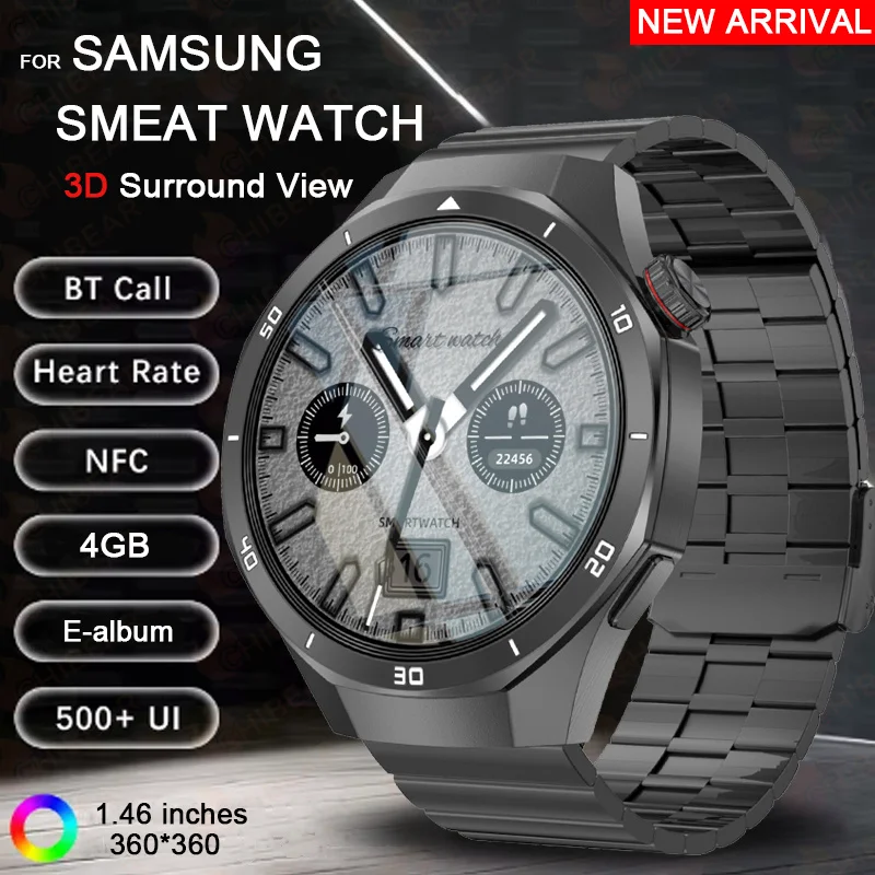 

For Samsung Smartwatch 2025 Men Sports Outdoor 4GB Bluetooth Call NFC Video Player Heart Rate Music Waterproof Woman Smart watch