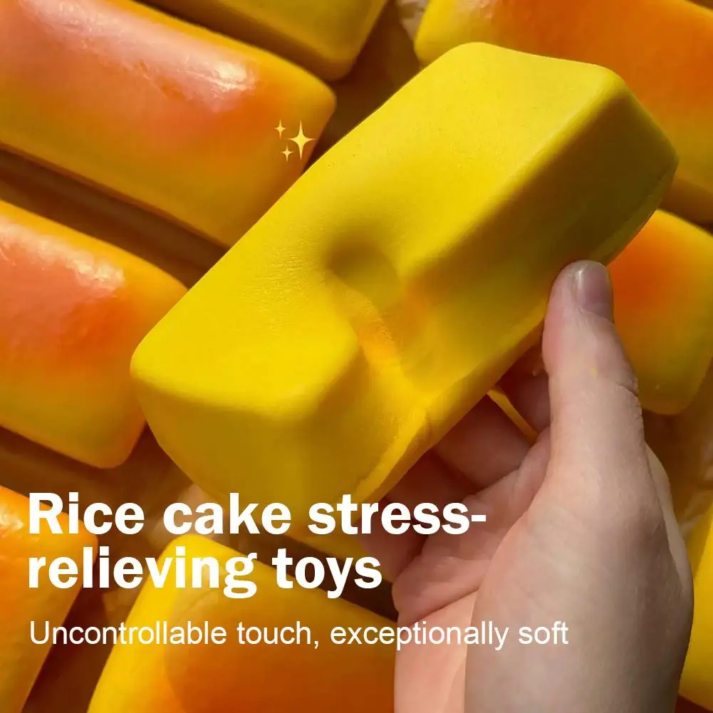 Slow Rising Food Toy Yellow Cake Shape Sensory Fidget Toy for Stress Anxiety Relief Cute Novelty Gift