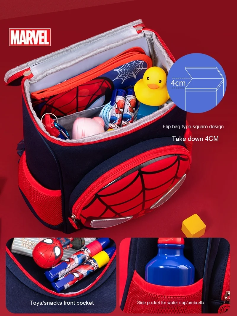 Disney Kindergarten Schoolbag Children\'s Baby 2024 Meng You Spider-man Boy Light Backpack Boy Child Little Hero Schoolbag.