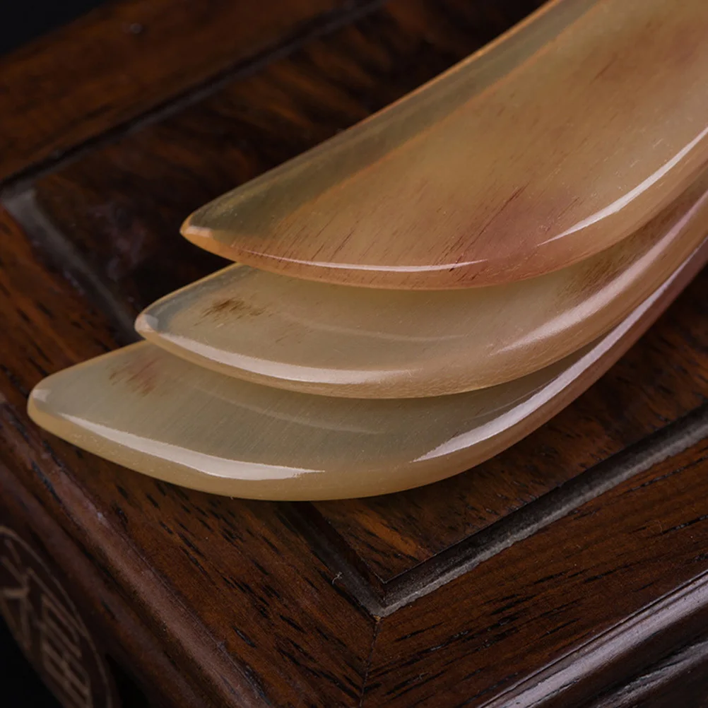 1 قطعة تجميل الوجه غوا شا مجلس القرن المواد السلس حافة لتخفيف الآلام أداة تدليك للعناية بالبشرة العضلات الاسترخاء كشط #3