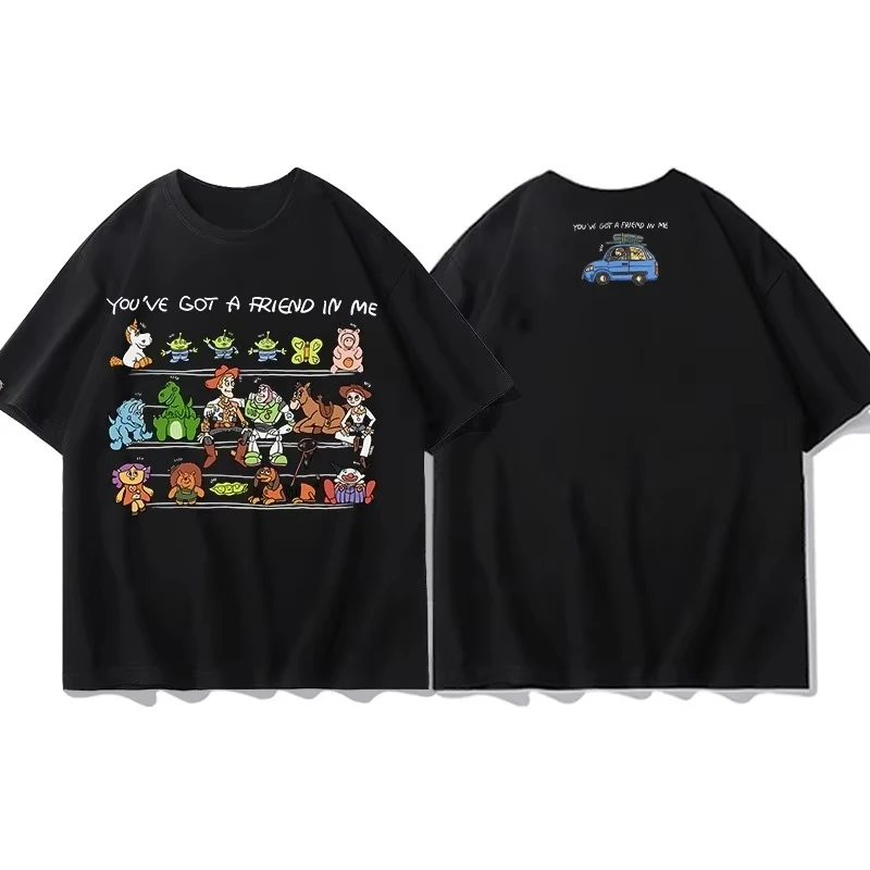 

Disney Joint T-shirt Women's Short-sleeved Summer Toy Story Buzz Lightyear Woody Peripheral Clothes Children's Trend Casual Top