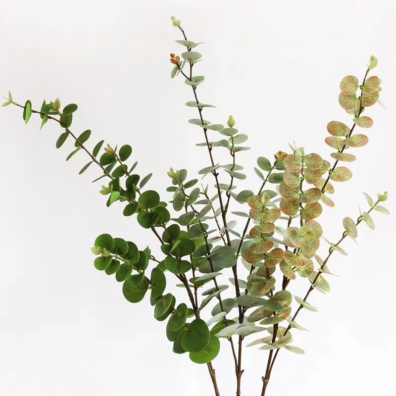 

52cm Artificial Eucalyptus Stems Leaves Green Eucalyptus Branches Fake Plants for Wedding Centerpieces Christmas Navidad Decor