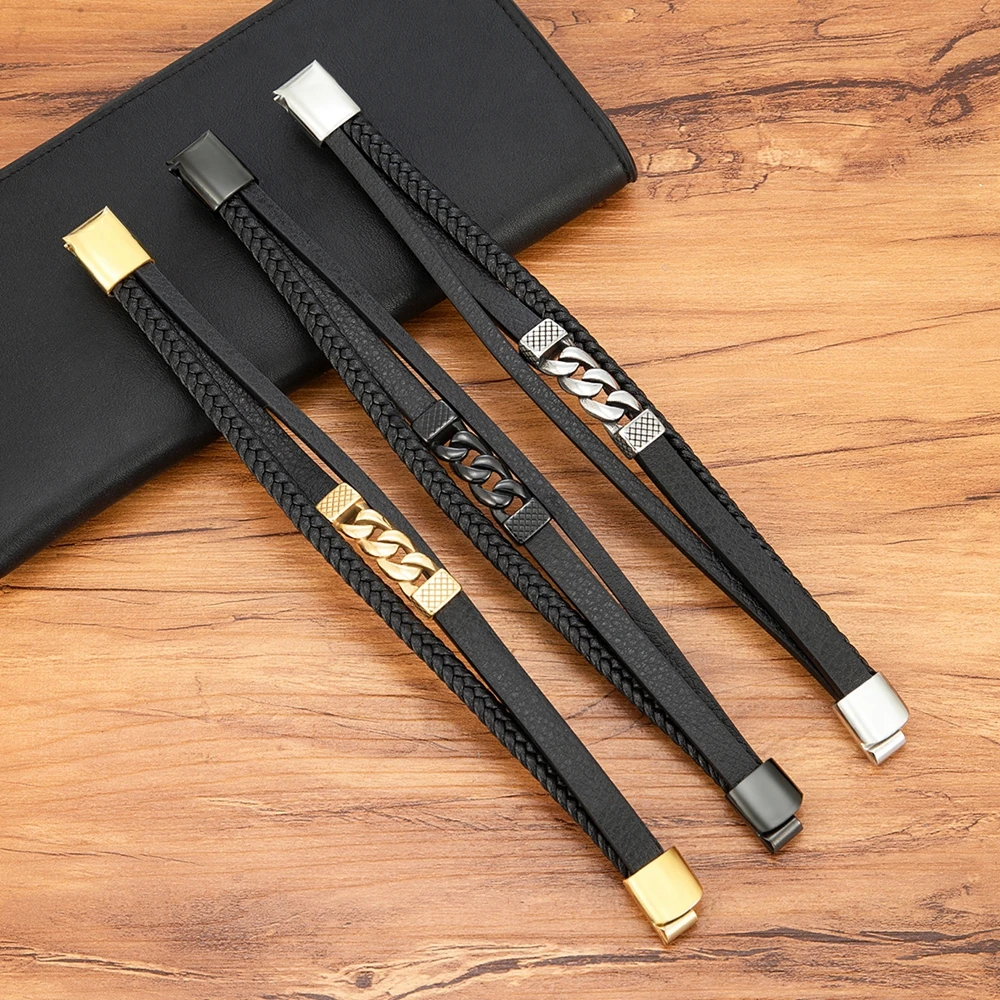 Xqni สร้อยข้อมือหนังผู้ชาย, เช - Mens Fashion Combination บทวิจารณ์และราคา