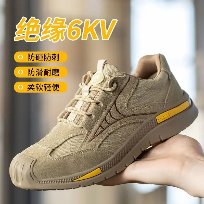 DurableLabor Protection Shoes With Anti Odor Steel Toe Caps, Anti Smashing And Anti Piercing, Work Safety Shoes With Insulation
