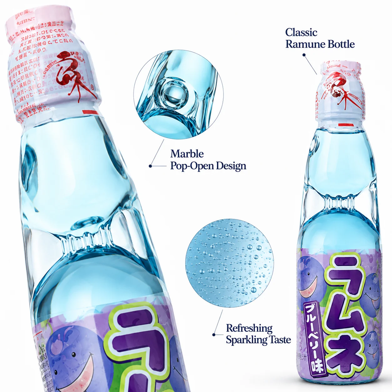Picture 8: Classic Original Flavor Sparkling Soda with Japanese Sliding Door Design, produced by Hata, refreshing carbonated drinks available in 5 flavors, 200g per bottle